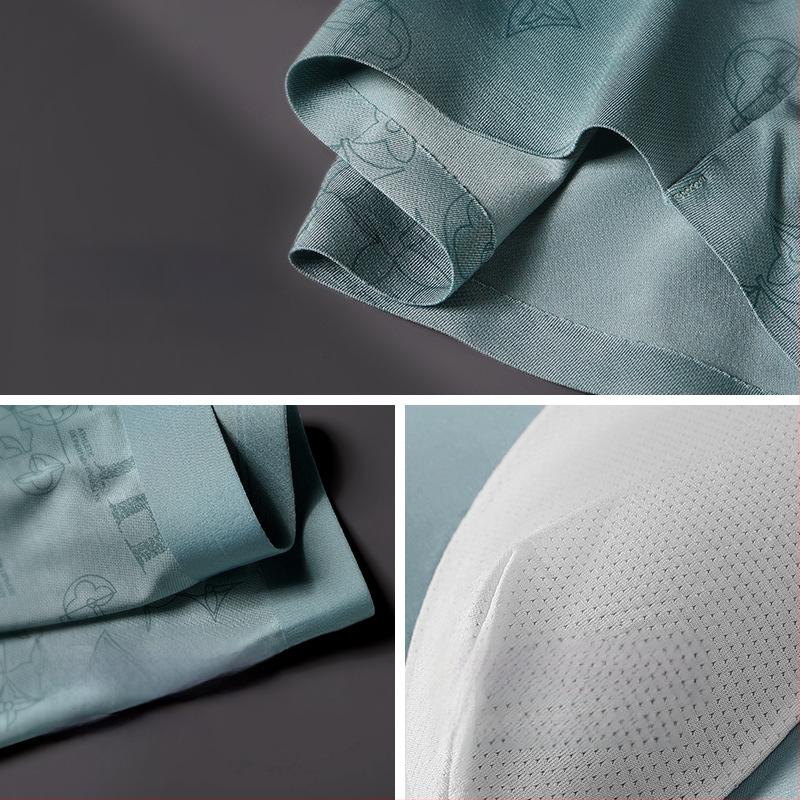 Modalne antibakterijske muške bokserice, prozračne, bez bočnih šavova, srednjeg struka