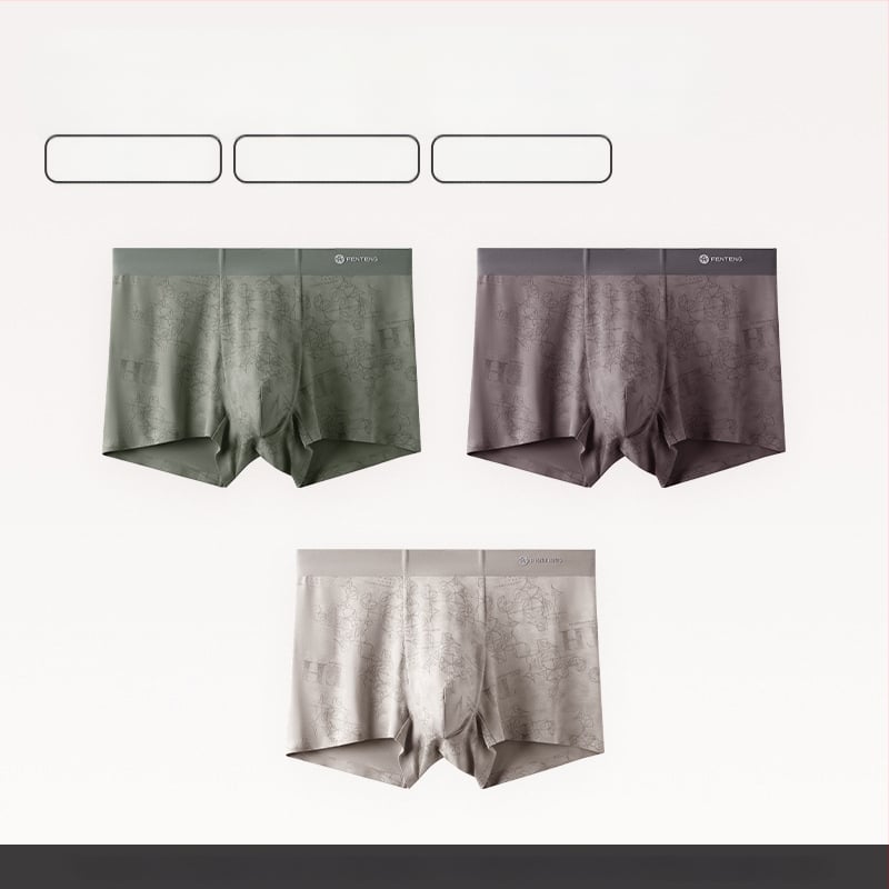 Modalne antibakterijske muške bokserice, prozračne, bez bočnih šavova, srednjeg struka