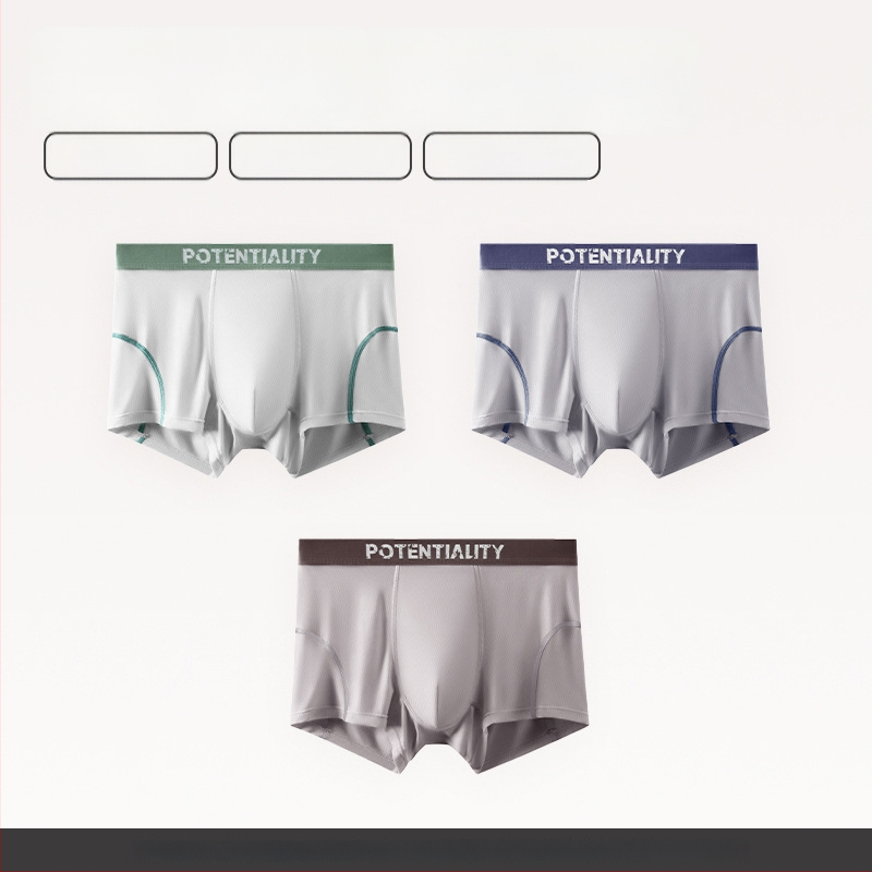 Modalne antibakterijske muške bokserice, prozračne, bez bočnih šavova, srednjeg struka