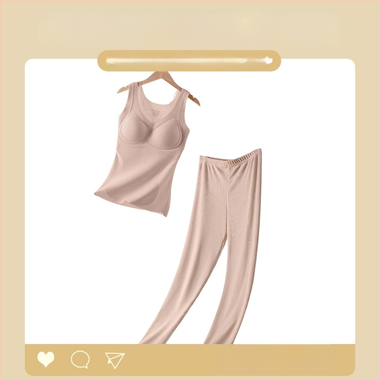 Termalna vesta s umetkom za dojke — kapuljača, bez šavova, V-izrez, jednoslojna, topla, poliester