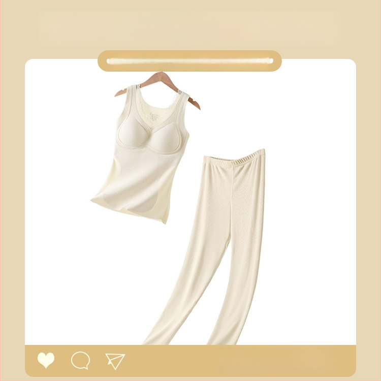 Termalna vesta s umetkom za dojke — kapuljača, bez šavova, V-izrez, jednoslojna, topla, poliester