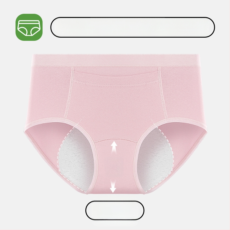 Ženske menstrualne gaće, otporne na curenje, s produženim preponama, visokim strukom, glavni materijal 95% pamuk, podstava 100% pamuk