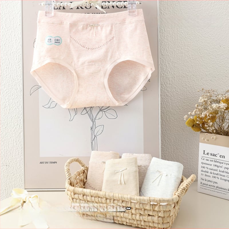 Pamukaste ženske gaćice | Prošireni međunožni otvor, Srednji pojas, Antibakterijske, Prozrač­ne