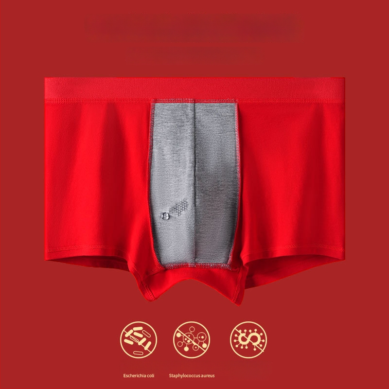 Muške pamučne gaćice bezšivne, srednjeg pojasa, antibakterijske, brzo sušeće, prozračne – Godina Konja