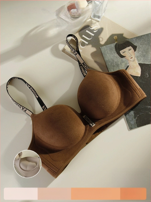 Push-Up grudnjak bez žice, bezšavni, s bočnom podrškom, 3/4 košarice