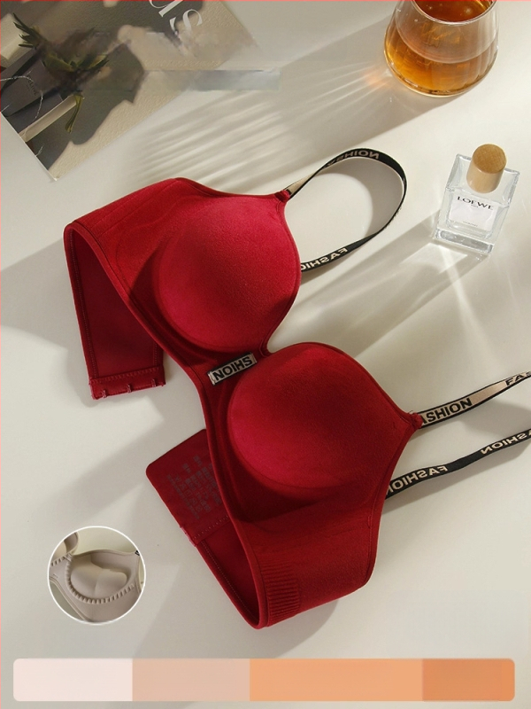 Push-Up grudnjak bez žice, bezšavni, s bočnom podrškom, 3/4 košarice