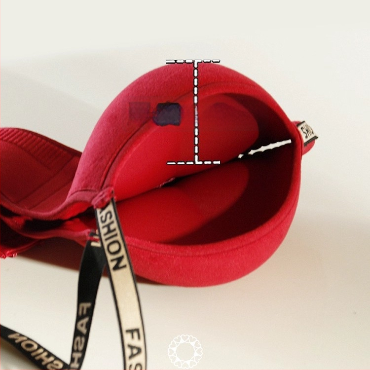 Push-Up grudnjak bez žice, bezšavni, s bočnom podrškom, 3/4 košarice