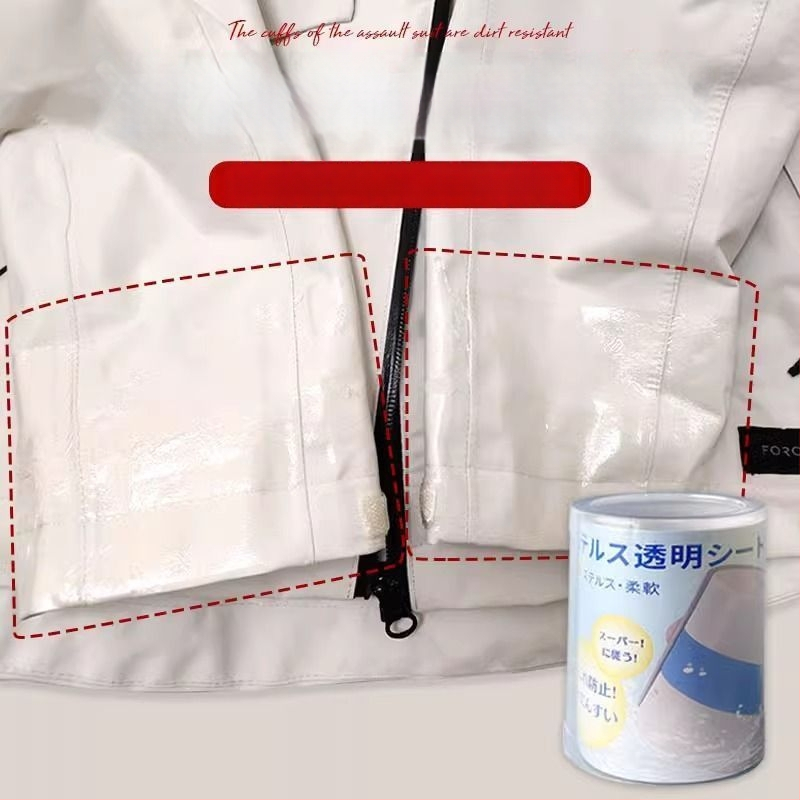 Kakla aizsarguzlīme - caurspīdīga, vienreizējās lietošanai, antinetīrības aizsardzība uz krekliņa kakla un piedurknēm