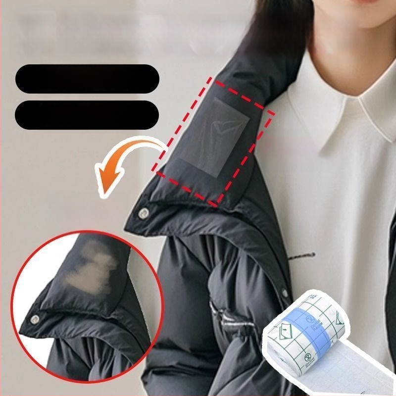 Kakla aizsarguzlīme - caurspīdīga, vienreizējās lietošanai, antinetīrības aizsardzība uz krekliņa kakla un piedurknēm