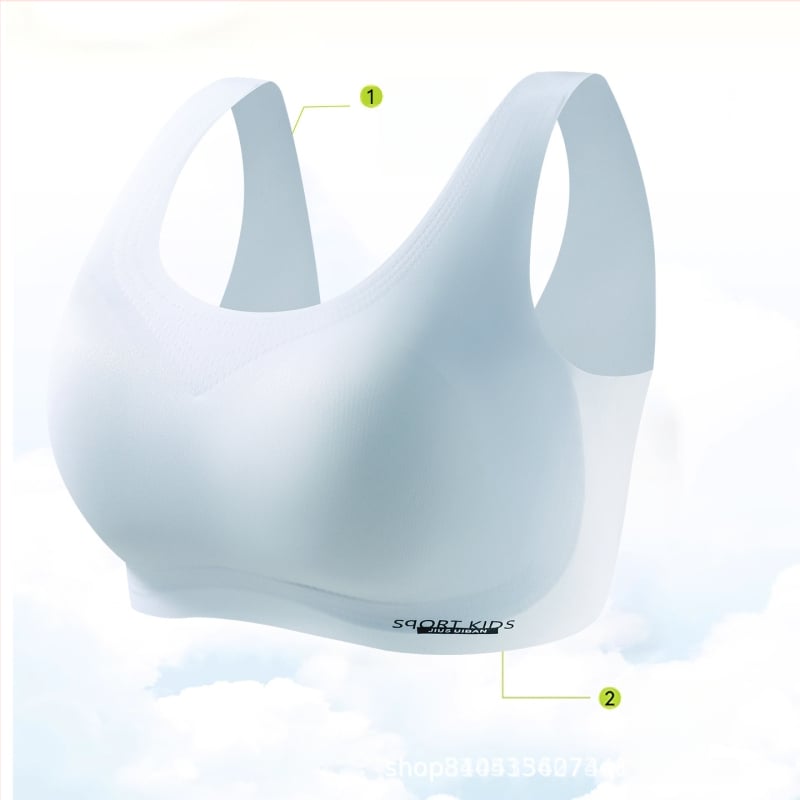 Be siūlių moterų liemenėlė be plieno karkasų, nailono audinys, pilnos kaušės, vidutiniškai formuoti kaušiai, fiksuoti petnešėliai