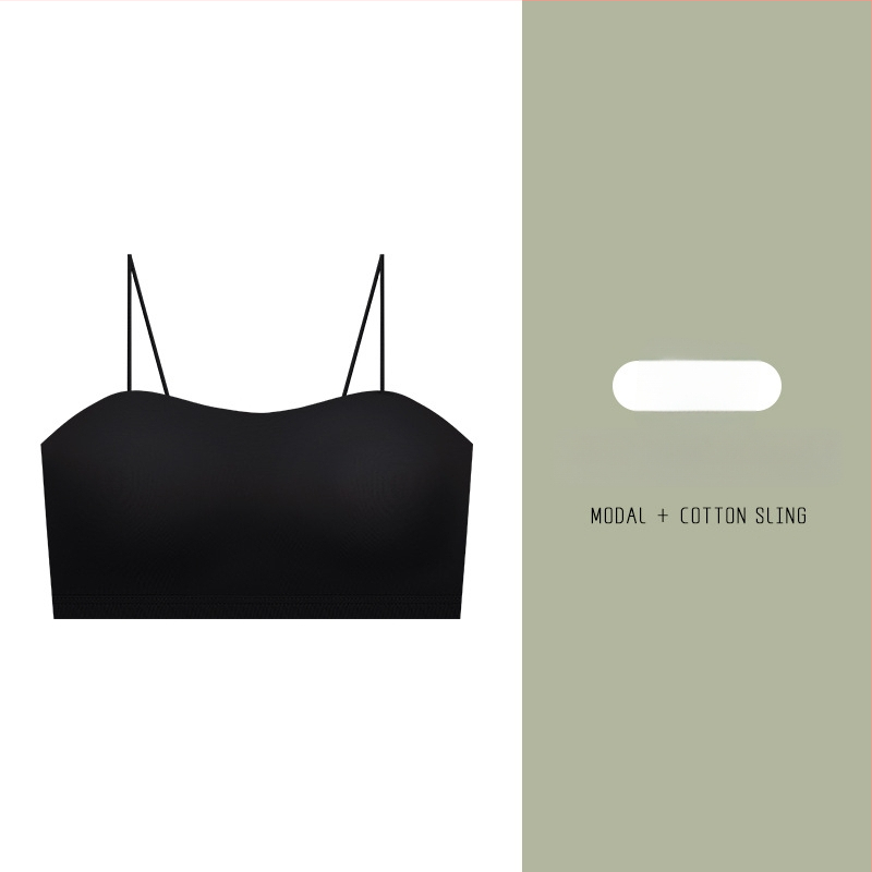 Ženski tanki camisole grudnjak s ugrađenim tube topom za pokrivanje dekolta