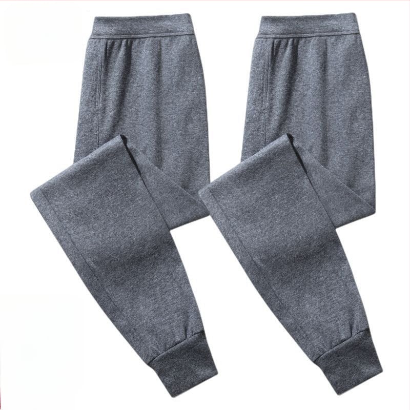 Vyrų 100% medvilnės aukštos juosmens šiluminės kelnės, 3/4 ilgio, kvėpuojančios, vėjo atsparios