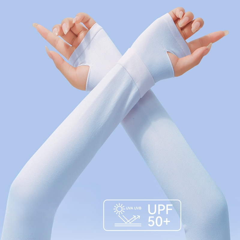 Kefei слънцезащитни ръкавели от ледено-копринена тъкан, нейлон 90–95%, прост стил, пролет 2025