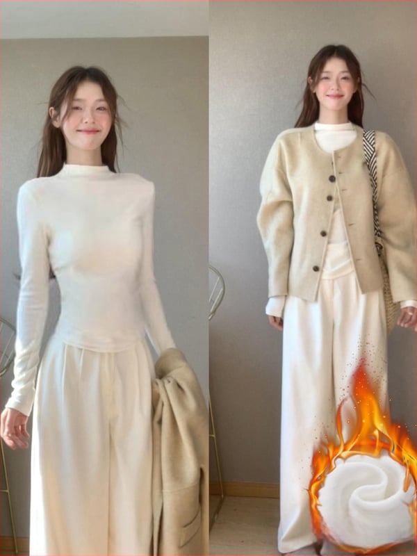 Viskozės pluošto vienos spalvos ilgos rankovės topas su puse turtleneck kaklu, siauras kirpimas