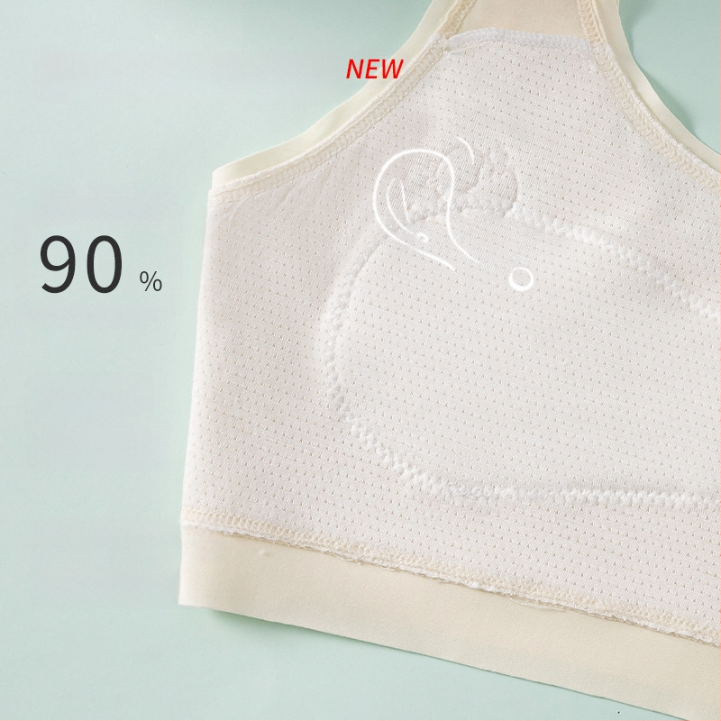 Mergaitei skirta medvilninė liemenėlė 9–13 metų, pilnas puodelis, plonas formuojamas puodelis, įdėklas viskozė 80–90%, be plieno žiedų, fiksuotos dvigubos petnešėlės