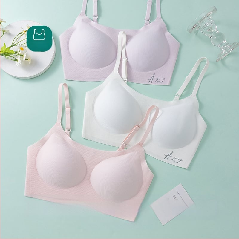 Paauglių sportinis liemenėlis su 3/4 puodelio, plonas formuojamas puodelis, medvilnės įdėklas, raištelių petnešėlės, kvėpuojantis, reguliuojamas