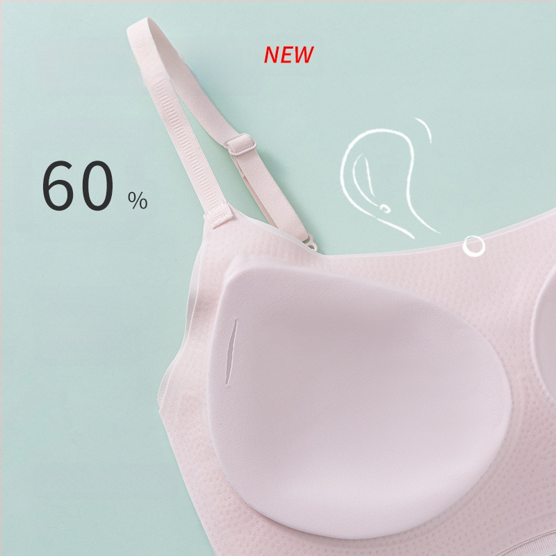 Paauglių sportinis liemenėlis su 3/4 puodelio, plonas formuojamas puodelis, medvilnės įdėklas, raištelių petnešėlės, kvėpuojantis, reguliuojamas