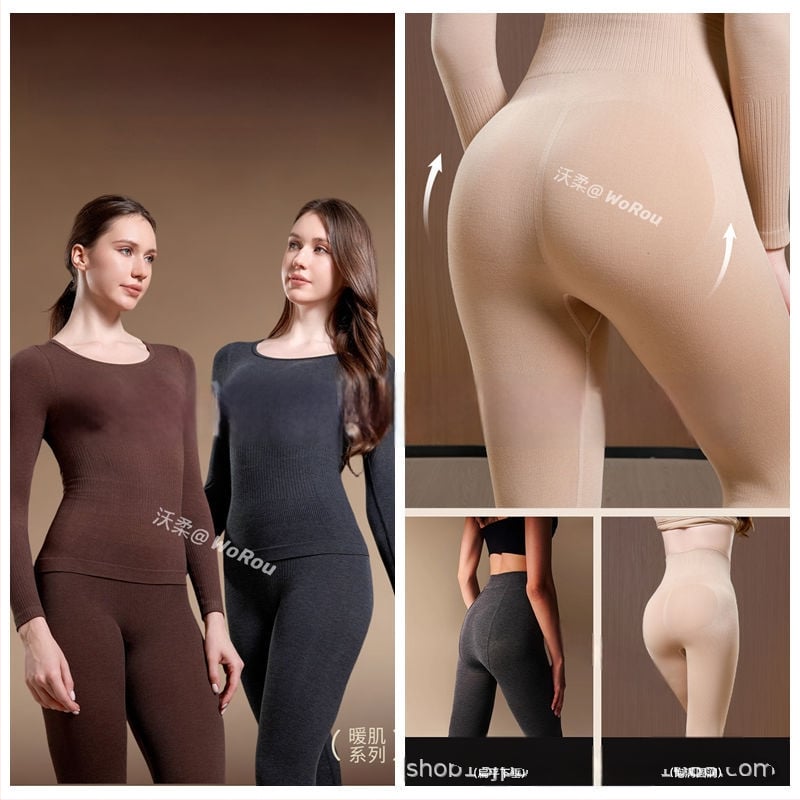 Sieviešu termālais konturējošs komplekts ķermeņa formas veidošanai, neilona audums, neilona odas, augsta vidukļa josta, vidēja siltuma