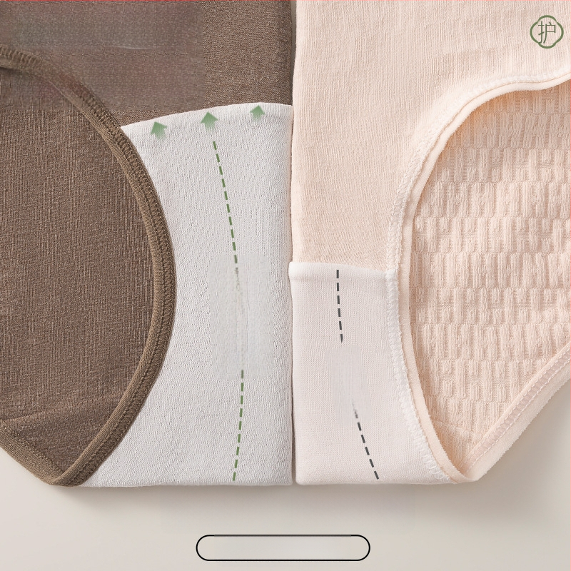 Női magas derekú pamut alsónemű hasi kontrollhoz, légáteresztő, antibakteriális, kötött, 95–100% pamut