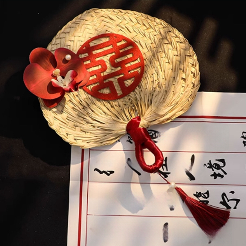 Сватбен ръчен вентилатор с дръжка от неръждаема стомана, подаръчна кутия, сватбена декорация, без пробиване за монтаж