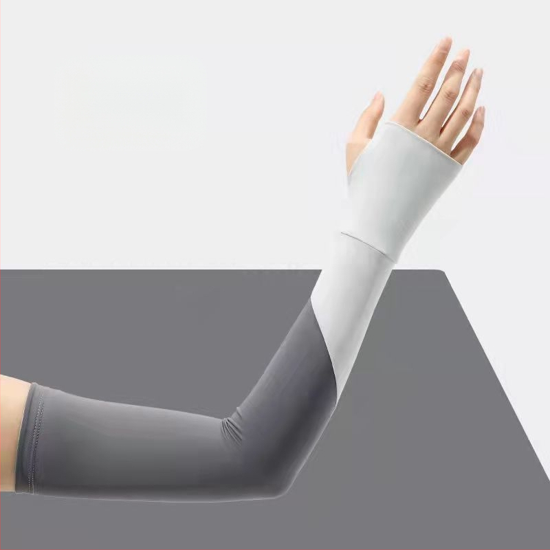 Išorinės saulės apsaugos rankovės - universalios, nailonas Ice Silk, tinklo raštas, išplėstas ilgis