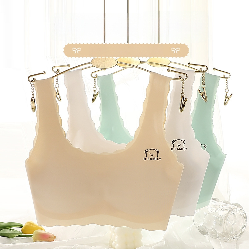 Bezšivni grudnjak za djevojčice, 9–13 godina, ice silk, pune šalice, latex oblikovane košarice