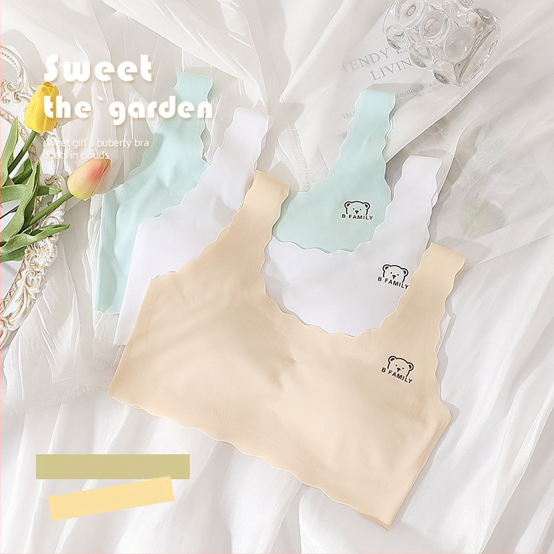 Bezšivni grudnjak za djevojčice, 9–13 godina, ice silk, pune šalice, latex oblikovane košarice