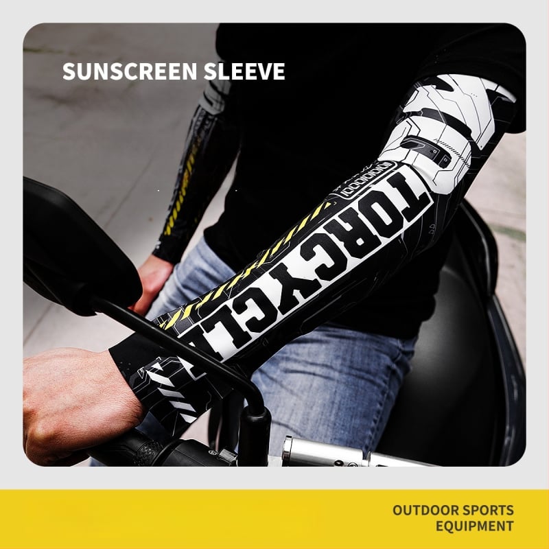 Išorinė rankovė su UV apsauga — be siūlės, Ice Silk audinys, dryžuotas raštas, pritaikomas su logotipu, suaugusiems unisex