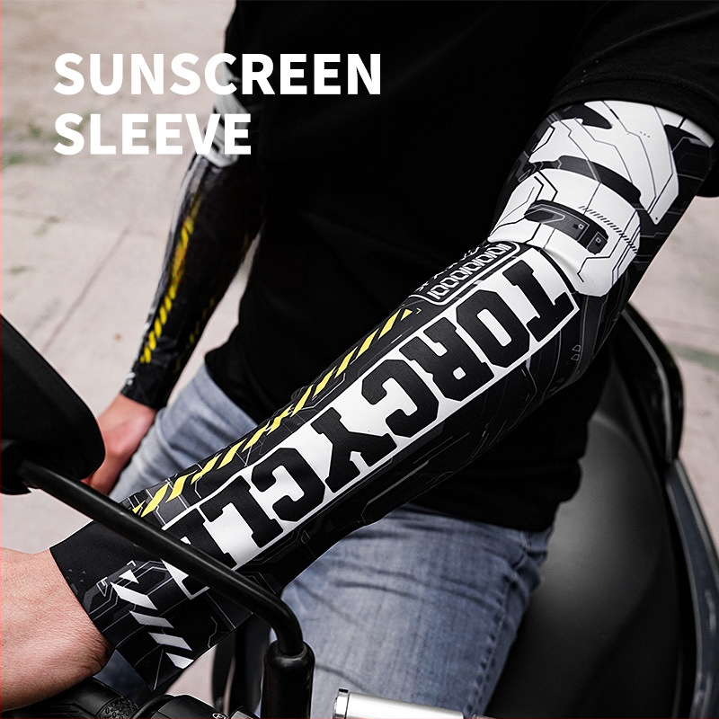 Išorinė rankovė su UV apsauga — be siūlės, Ice Silk audinys, dryžuotas raštas, pritaikomas su logotipu, suaugusiems unisex