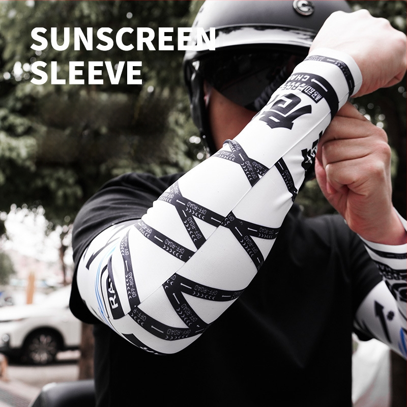 Išorinė rankovė su UV apsauga — be siūlės, Ice Silk audinys, dryžuotas raštas, pritaikomas su logotipu, suaugusiems unisex