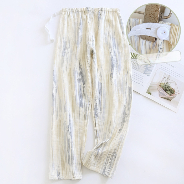 Σετ δύο τεμαχίων μετά τον τοκετό από 100% βαμβάκι: φούστα με παντελόνια από γάζα διπλού επιπέδου, νυχτικό θηλασμού για καλοκαίρι