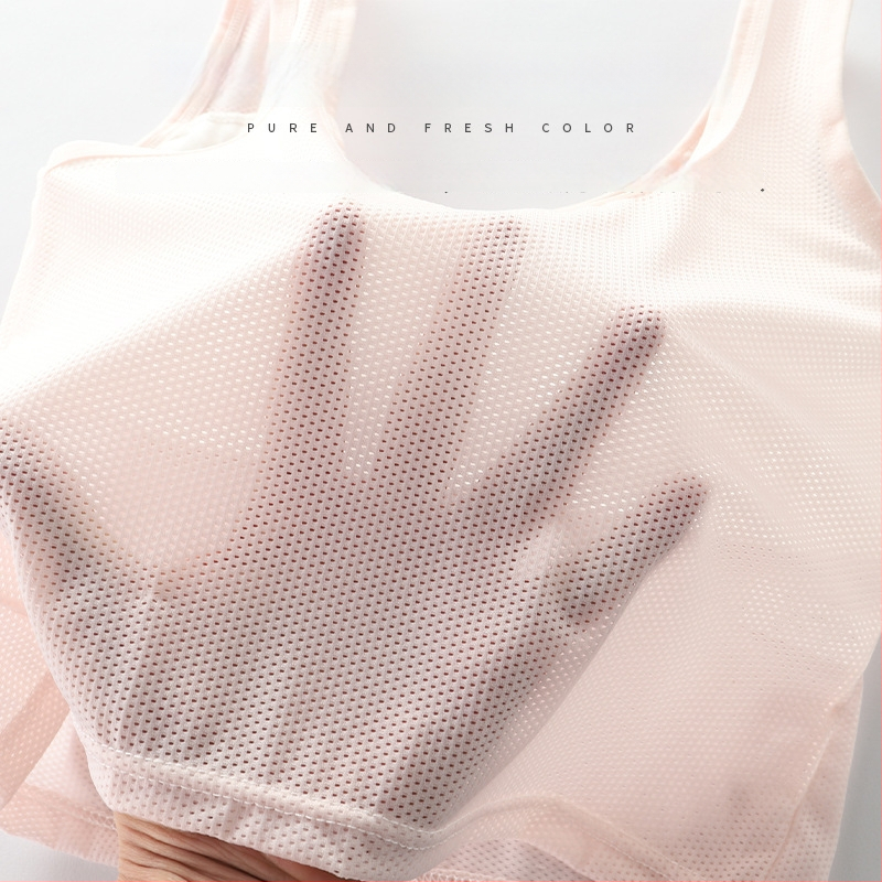 Mergaitėms skirtas nailoniniai liemenėlė-vesta vystymosi etapui, kvėpuojanti liemenėlės įdaila, pilnas kaušelis, plonas formuojantis kaušelis, fiksuotos dvigubos petnešos