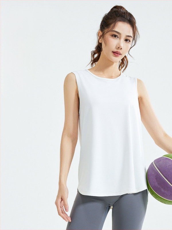 Női lélegző, ujjatlan mellény hálós hátsó résszel, laza szabású; poliészter szálas anyag; 88% poliészter
