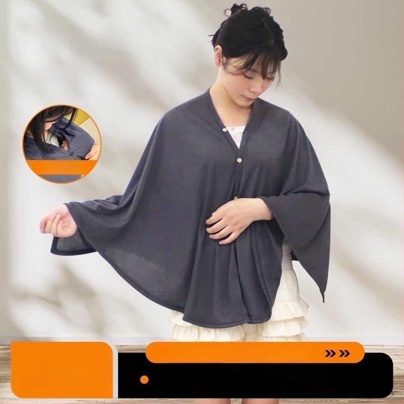 Κάλυμμα θηλασμού για εγκύους — διαπνέον πολυεστερικό ύφασμα, υπερ-λεπτό 81–100 g/m², βασικό 70–80% πολυεστέρας, μανίκια 3/4, πολυλειτουργικό ελαφρύ σάλι για θηλασμό σε όλες τις εποχές