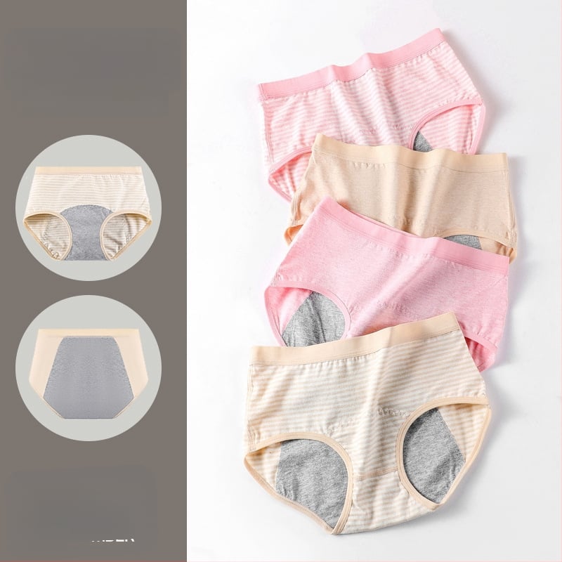 Vaikams skirtos medvilninės menstruacijų kelnaitės, aukštas liemuo, be siūlių, pagrindinis audinys 95% medvilnė, intarpas 100% medvilnė