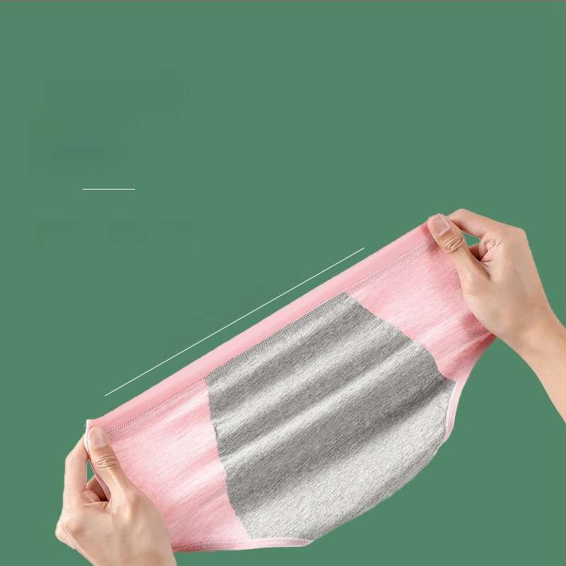 Vaikams skirtos medvilninės menstruacijų kelnaitės, aukštas liemuo, be siūlių, pagrindinis audinys 95% medvilnė, intarpas 100% medvilnė