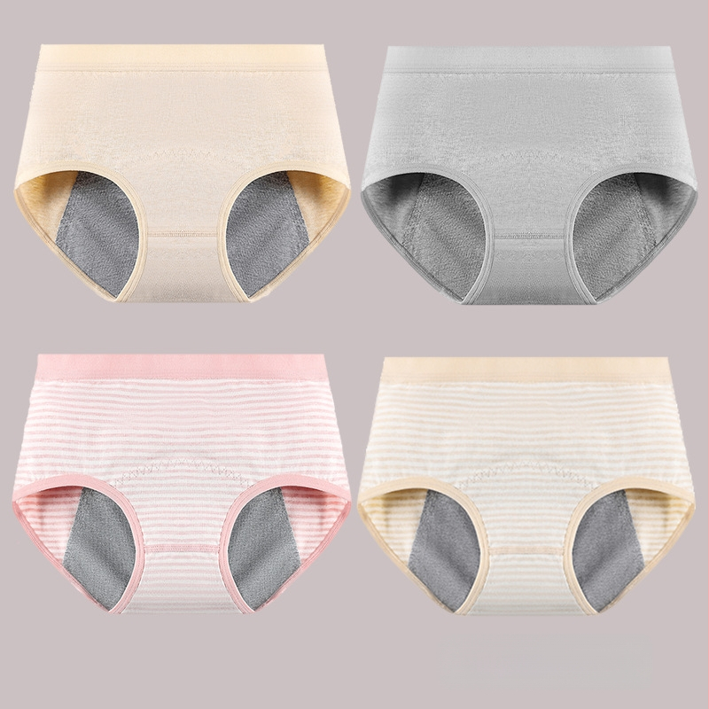 Vaikams skirtos medvilninės menstruacijų kelnaitės, aukštas liemuo, be siūlių, pagrindinis audinys 95% medvilnė, intarpas 100% medvilnė