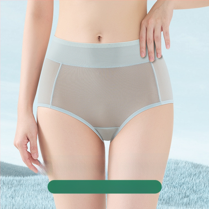 Moteriškos menstruacijų kelnaitės su aukštu liemeniu, trijų sluoksnių nepralaidumas, kvėpuojančios, greitai džiūstančios, pagrindinis audinys: nailonas, intymi įdėklas: medvilnė