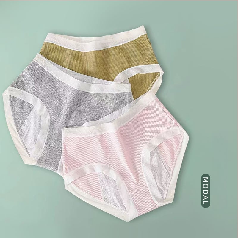 Moteriški aukštos liemens apatiniai, medvilnė 95%, modalinis intymus įdėklas 95%, megzta medžiaga
