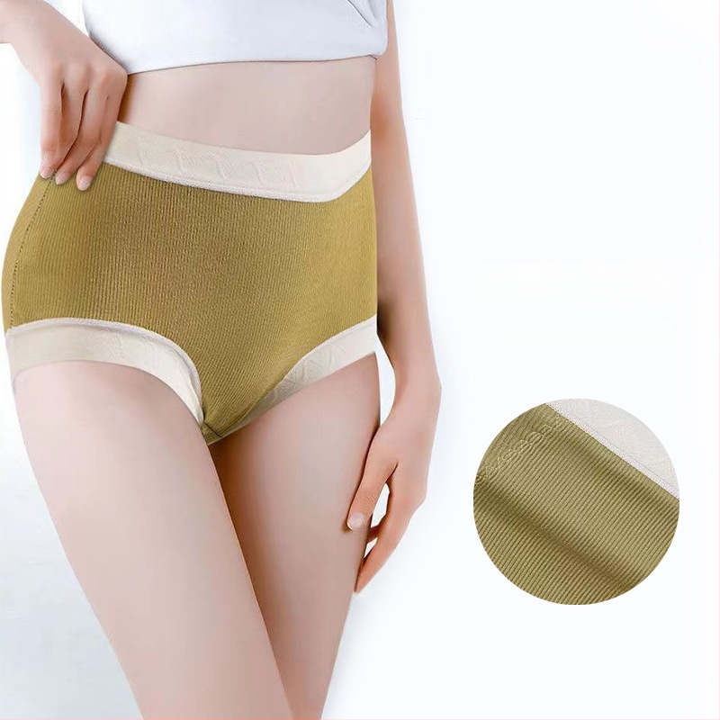 Moteriški aukštos liemens apatiniai, medvilnė 95%, modalinis intymus įdėklas 95%, megzta medžiaga