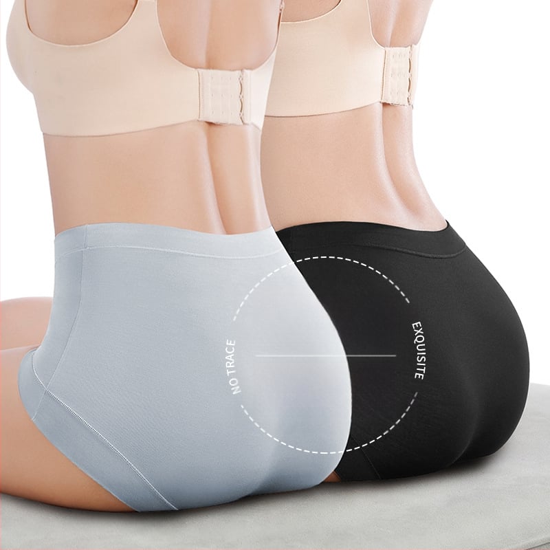 Moteriškos modalinės kelnaitės su aukštu juosmeniu, antibakterinės ir kvėpuojančios, be siūlių, 100% medvilnės įdėklas