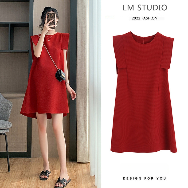 Φορμά εγκυμοσύνης για θηλάζουσα με φτερωτά μανίκια, μίντι φόρεμα με Α-γραμμή, ύφασμα βαμβάκι-πολυεστέρας