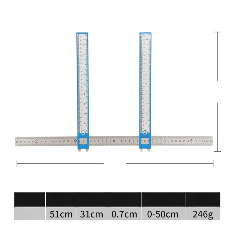 Ръчно ортопедично калипер-правило с часовник за измерване на ширината на лицето, слабините, ханша и таза