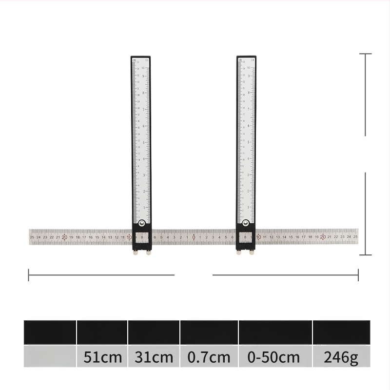 Ръчно ортопедично калипер-правило с часовник за измерване на ширината на лицето, слабините, ханша и таза