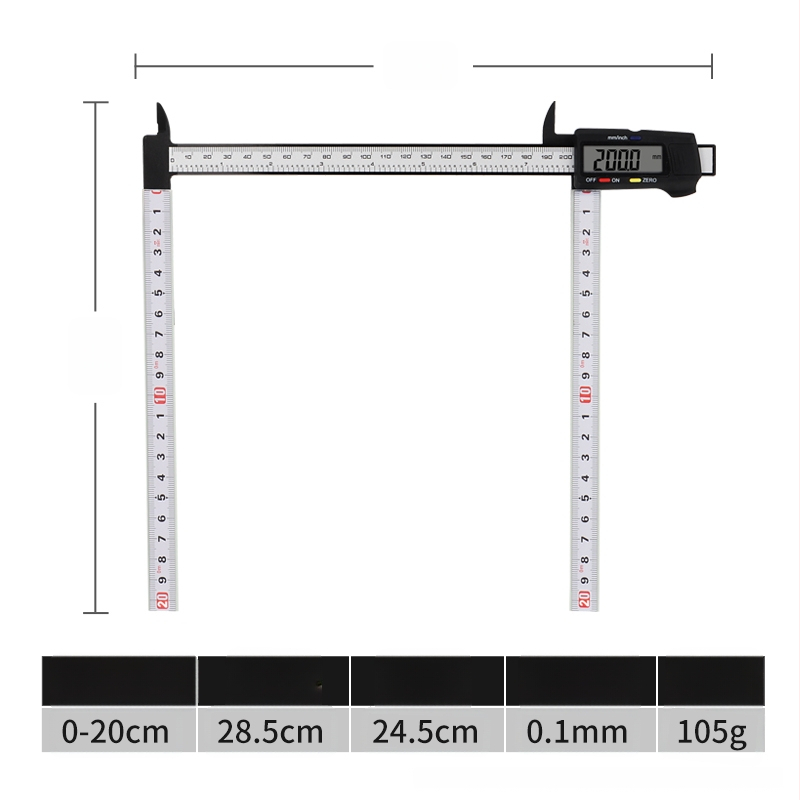 Ръчно ортопедично калипер-правило с часовник за измерване на ширината на лицето, слабините, ханша и таза