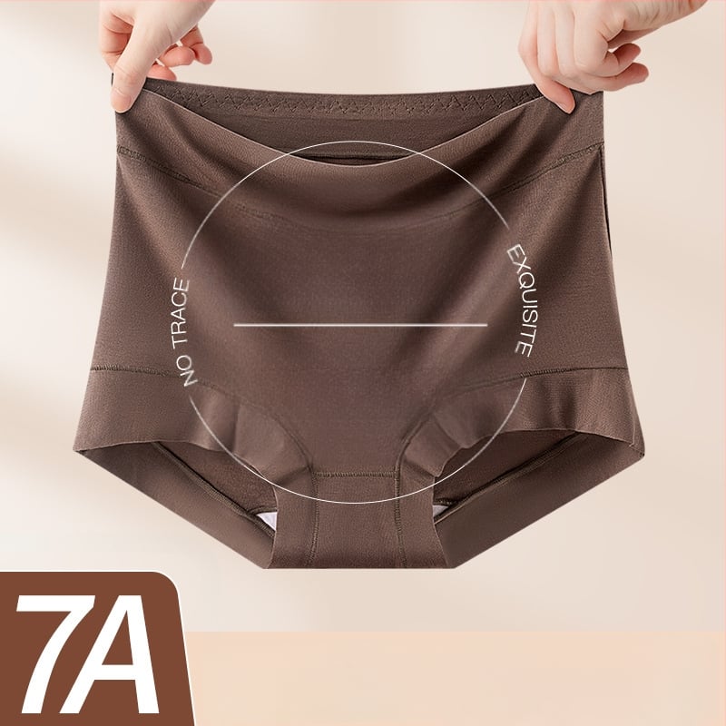 Moterų aukšto liemens medvilniniai apatiniai, kvėpuojantys, antibakteriniai, intarpas 100% medvilnė