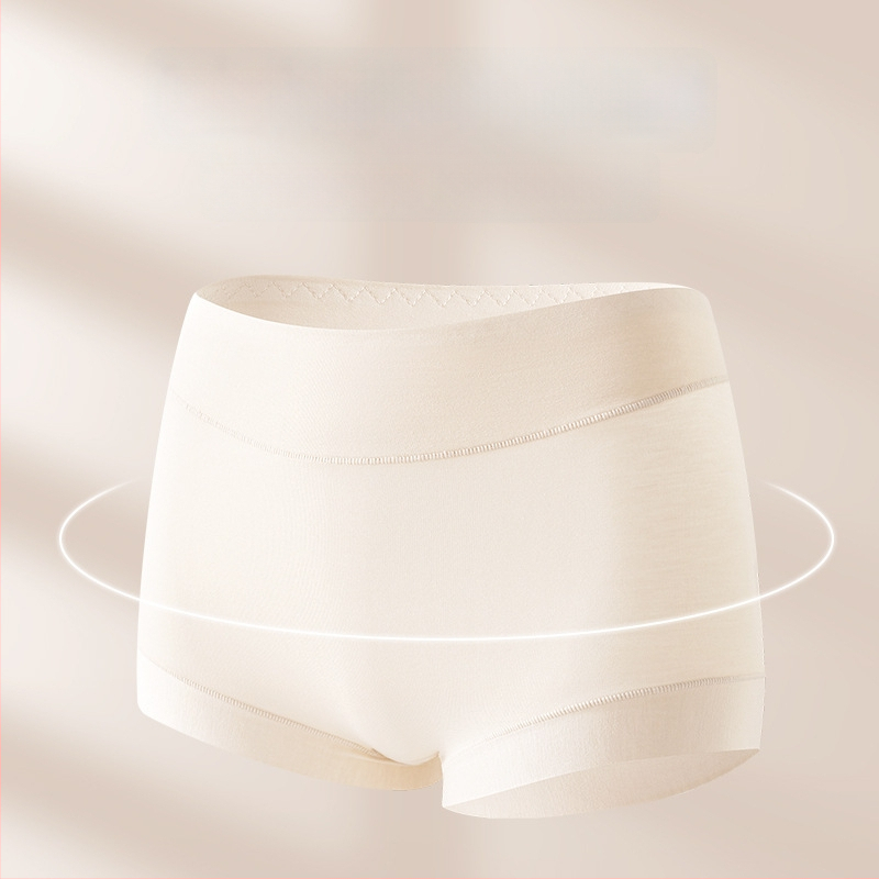 Moterų aukšto liemens medvilniniai apatiniai, kvėpuojantys, antibakteriniai, intarpas 100% medvilnė