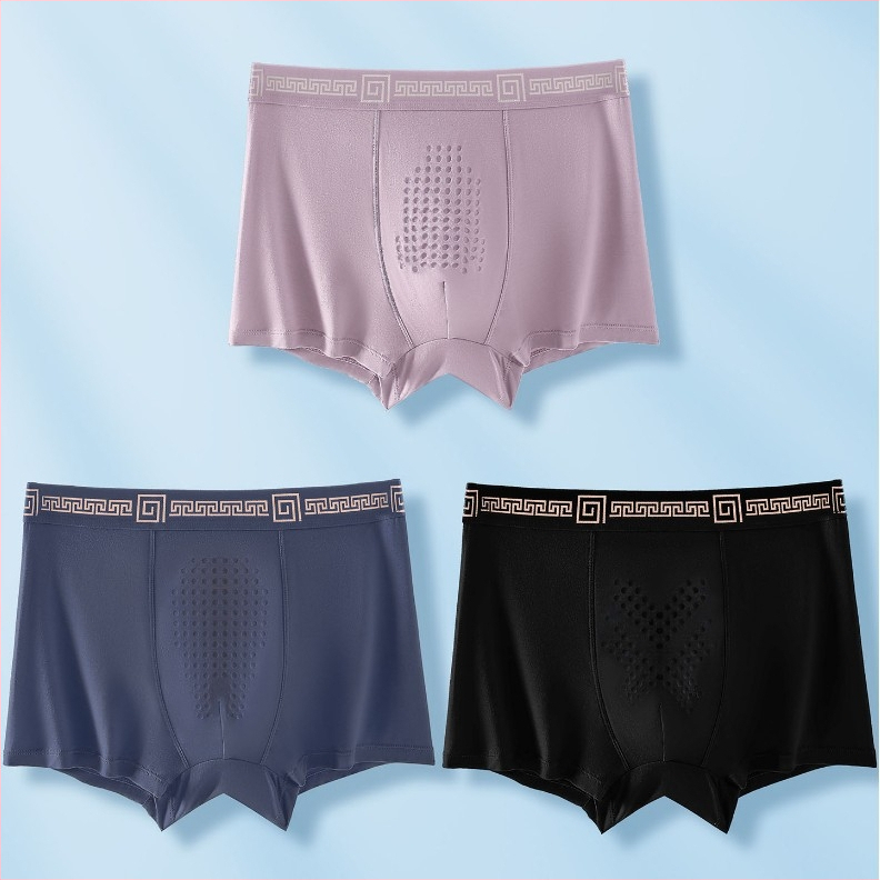Muške antibakterijske bokserice s U-oblikom džepa, modal-pamuk-mulberry svila smjesa, viskozna podstava, plus size