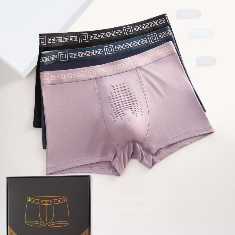 Muške antibakterijske bokserice s U-oblikom džepa, modal-pamuk-mulberry svila smjesa, viskozna podstava, plus size