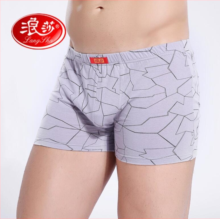 Vyriniai medvilniniai boxeriai, 2 vnt., U-formos kišenė, vidutinio juosmens, orui laidūs, geometrinis raštas, 95% medvilnė